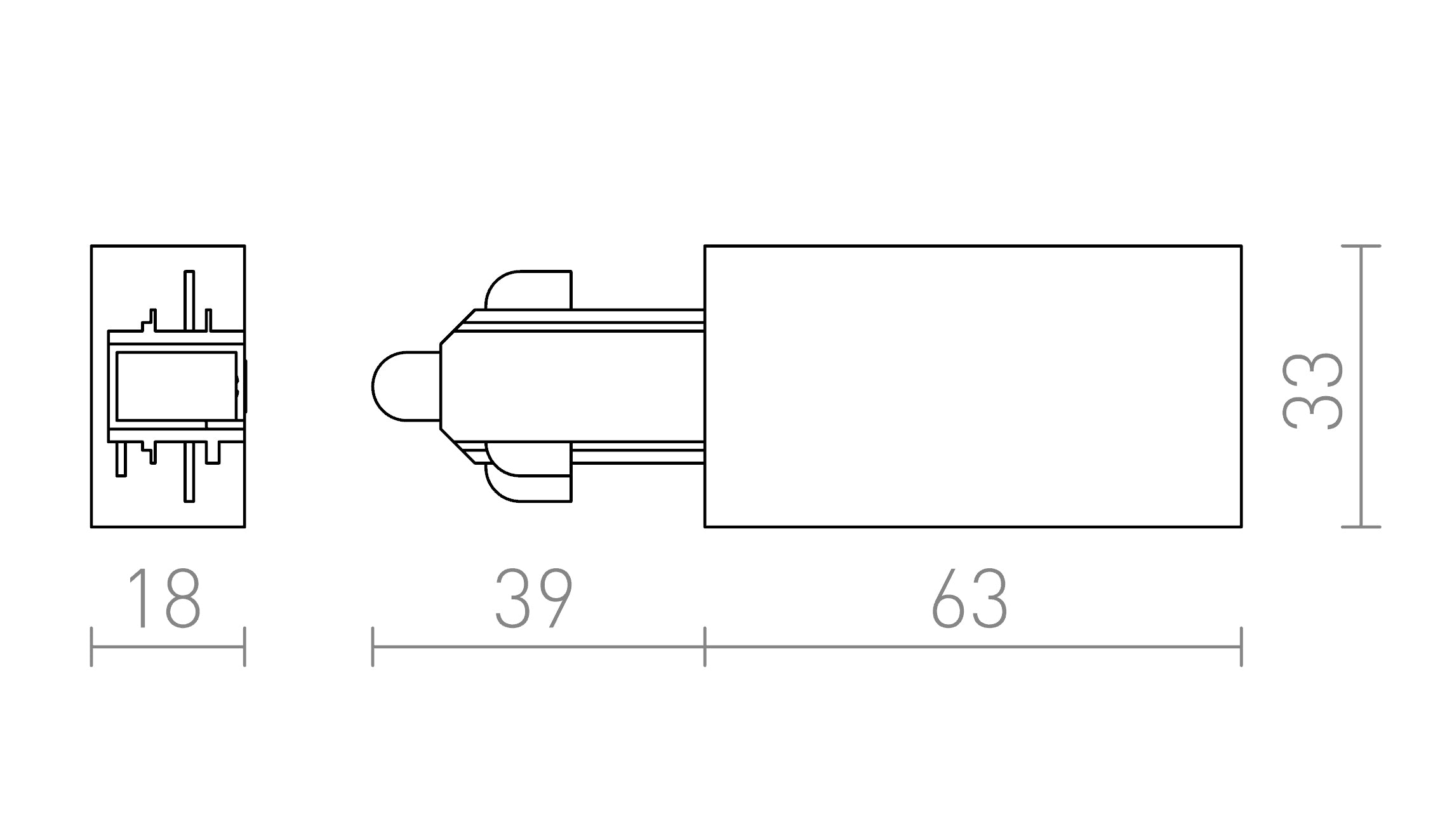 ANSLUTNING FÖR 1-FASSKENA (JORD HÖGER) - Product sketch