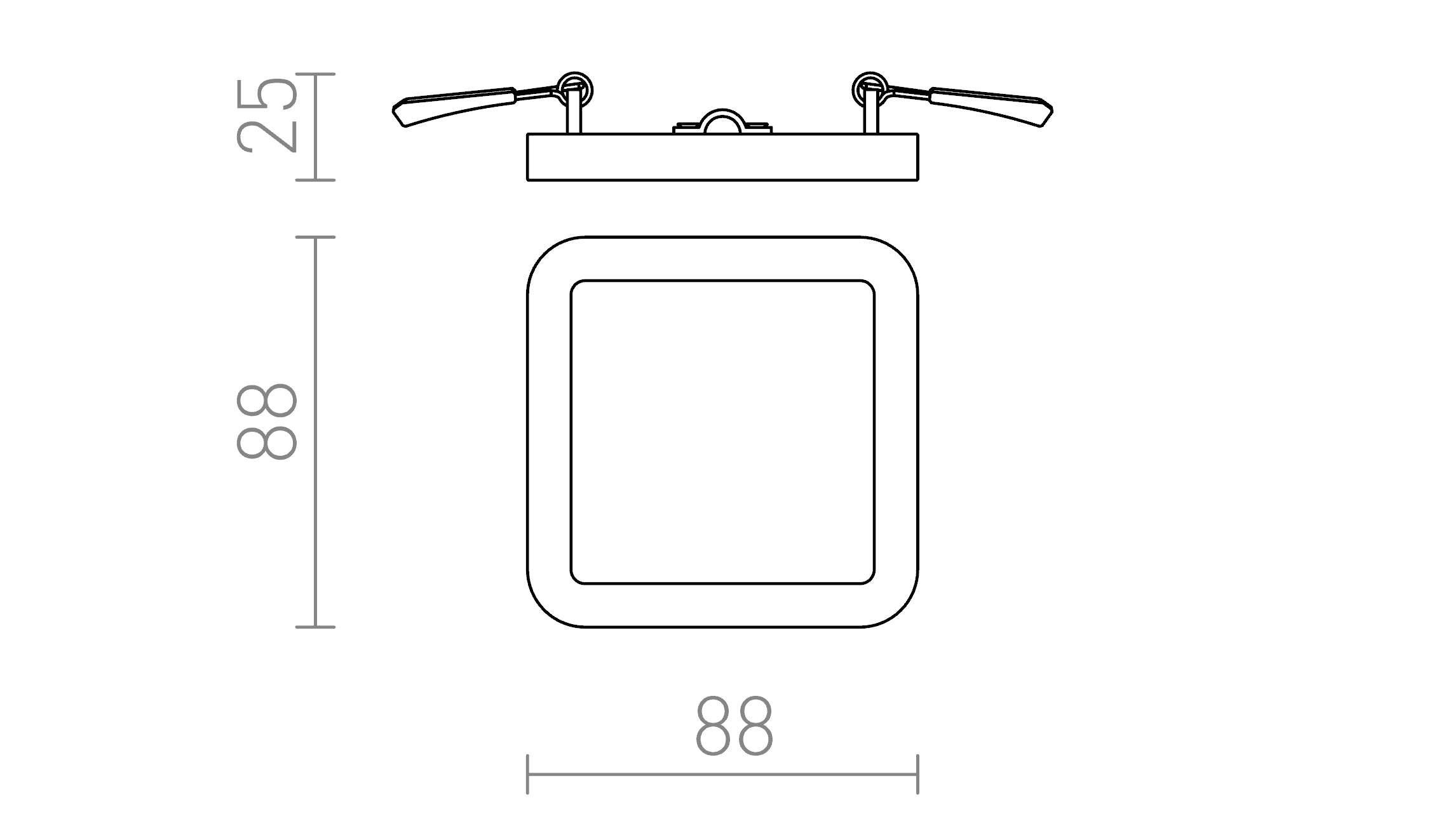 HUE SQ 9 DIMB INFÄLLD - Product sketch