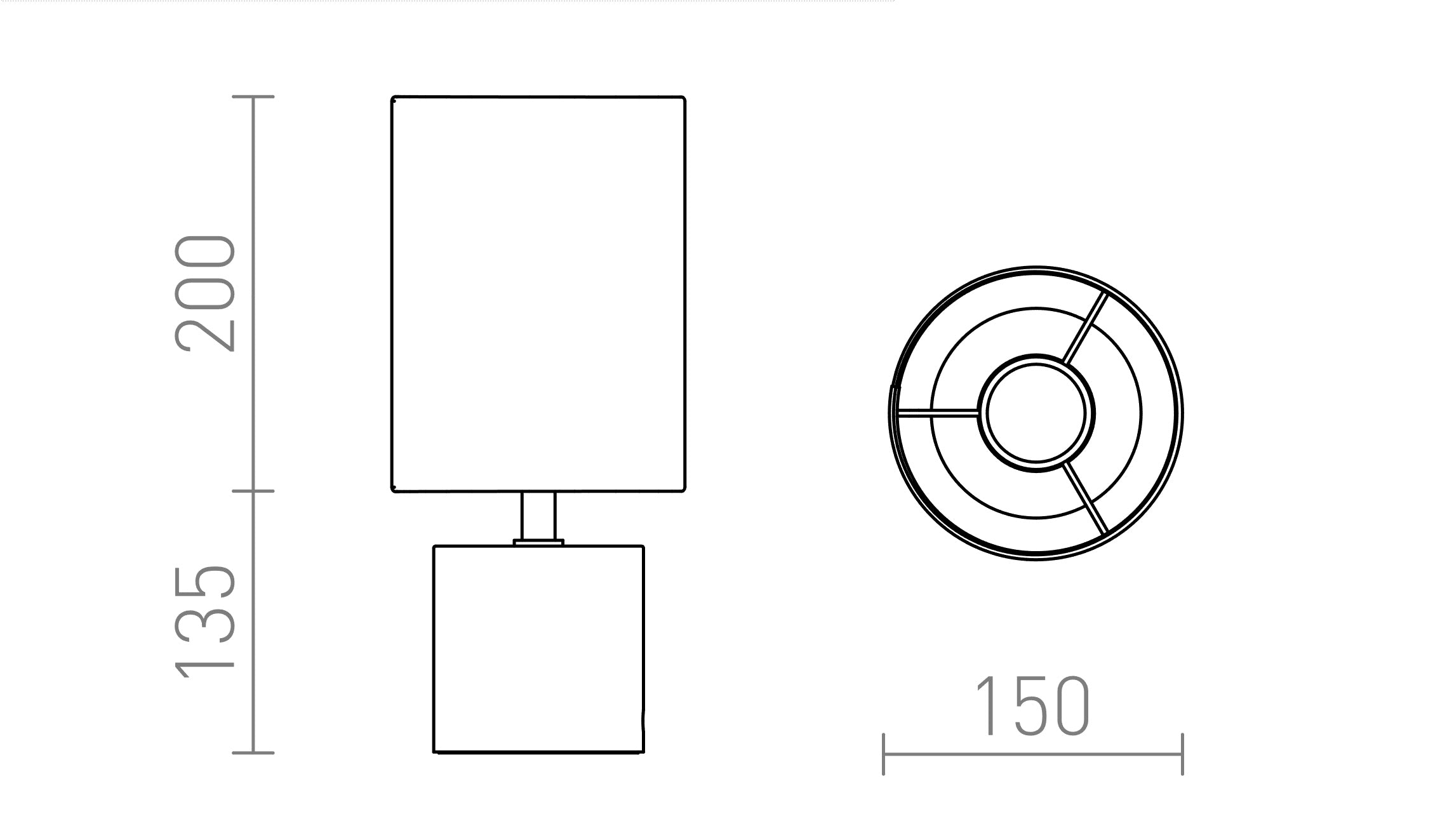 CAMINO BORD MED SKÄRM - Product sketch