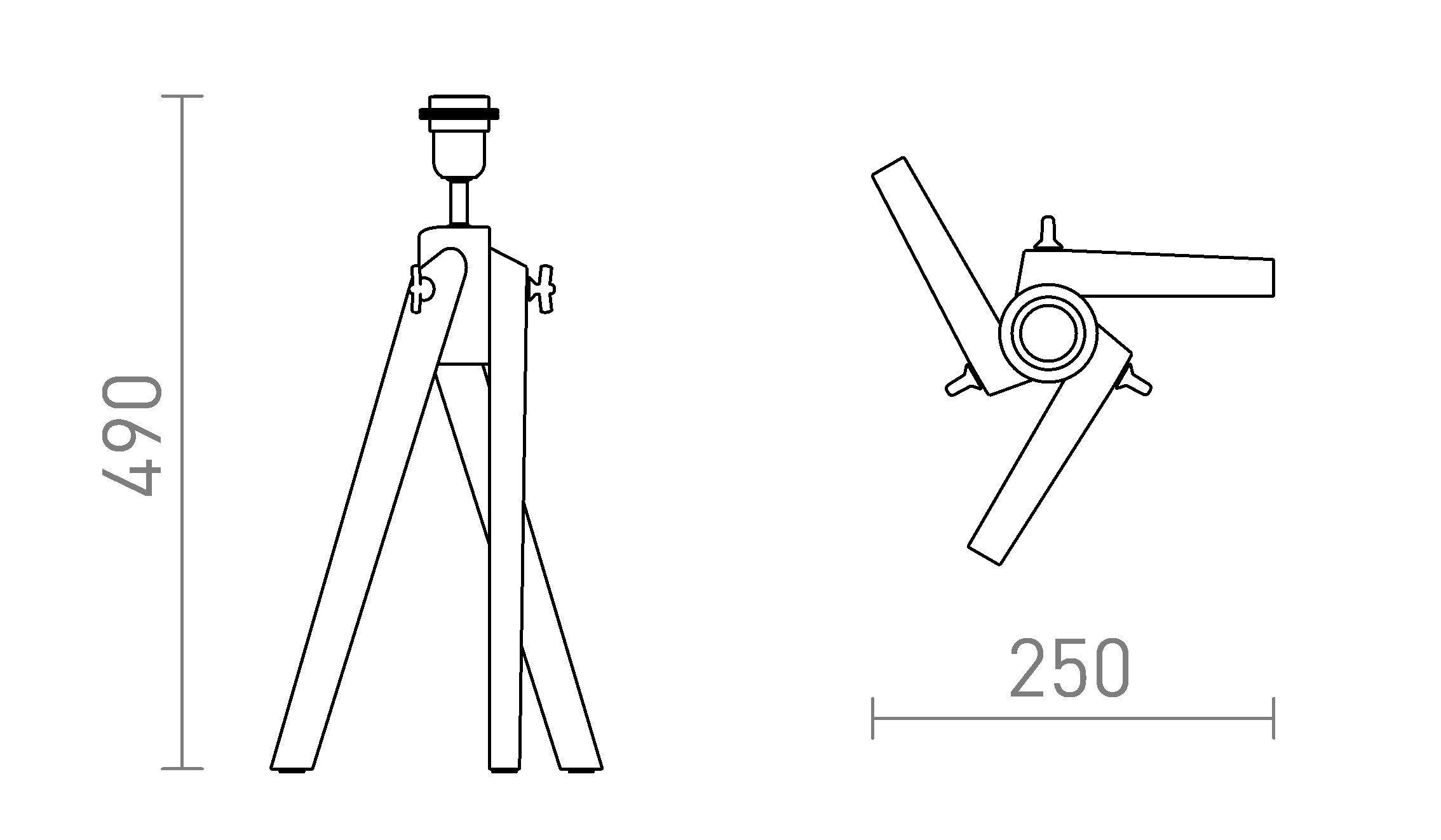 AMBITUS BORDLAMPSBAS - Product sketch