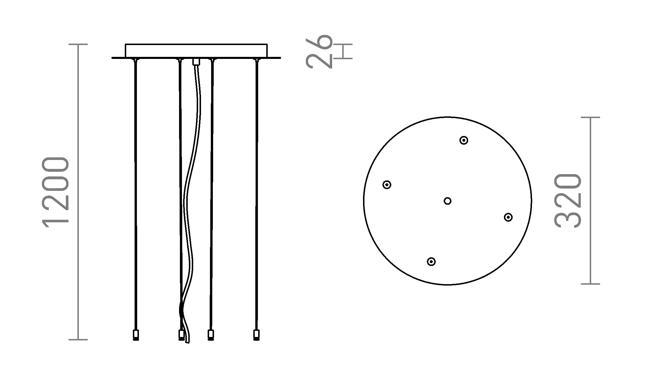MEZZO 80 PENDELSET - Product sketch