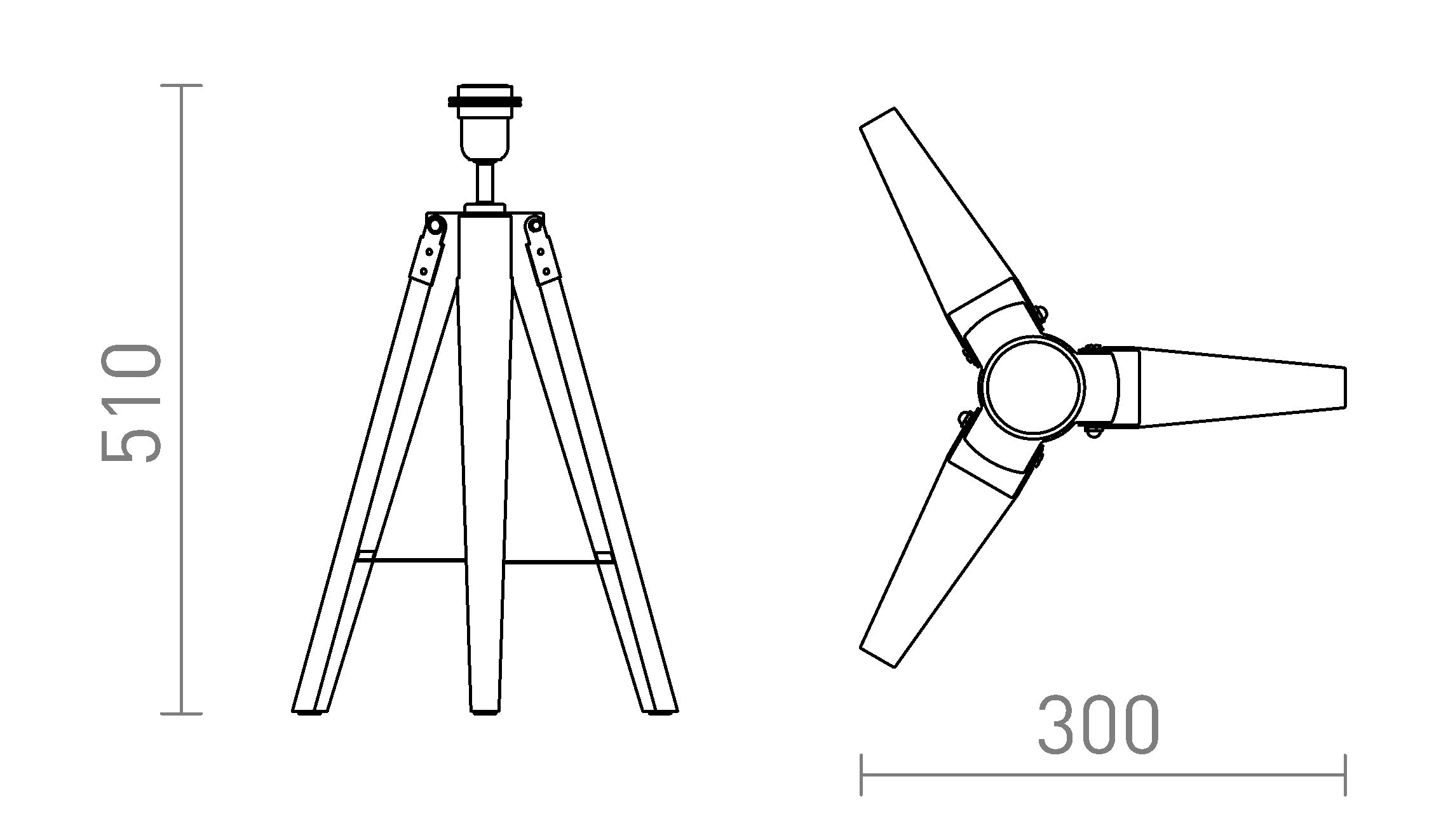 ALVIS BORDLAMPSBAS - Product sketch