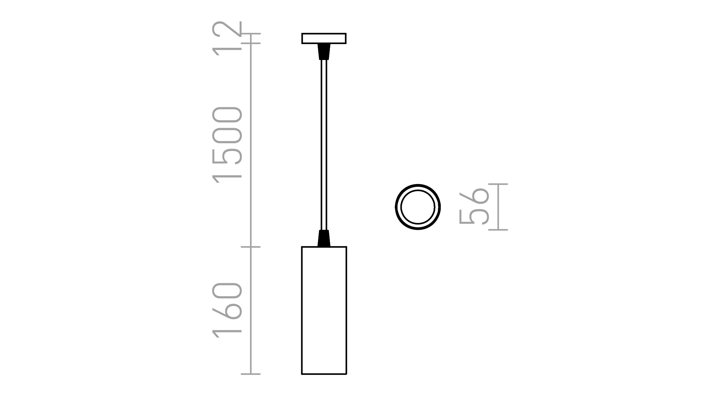 MAVRO DIMM PENDEL - Product sketch