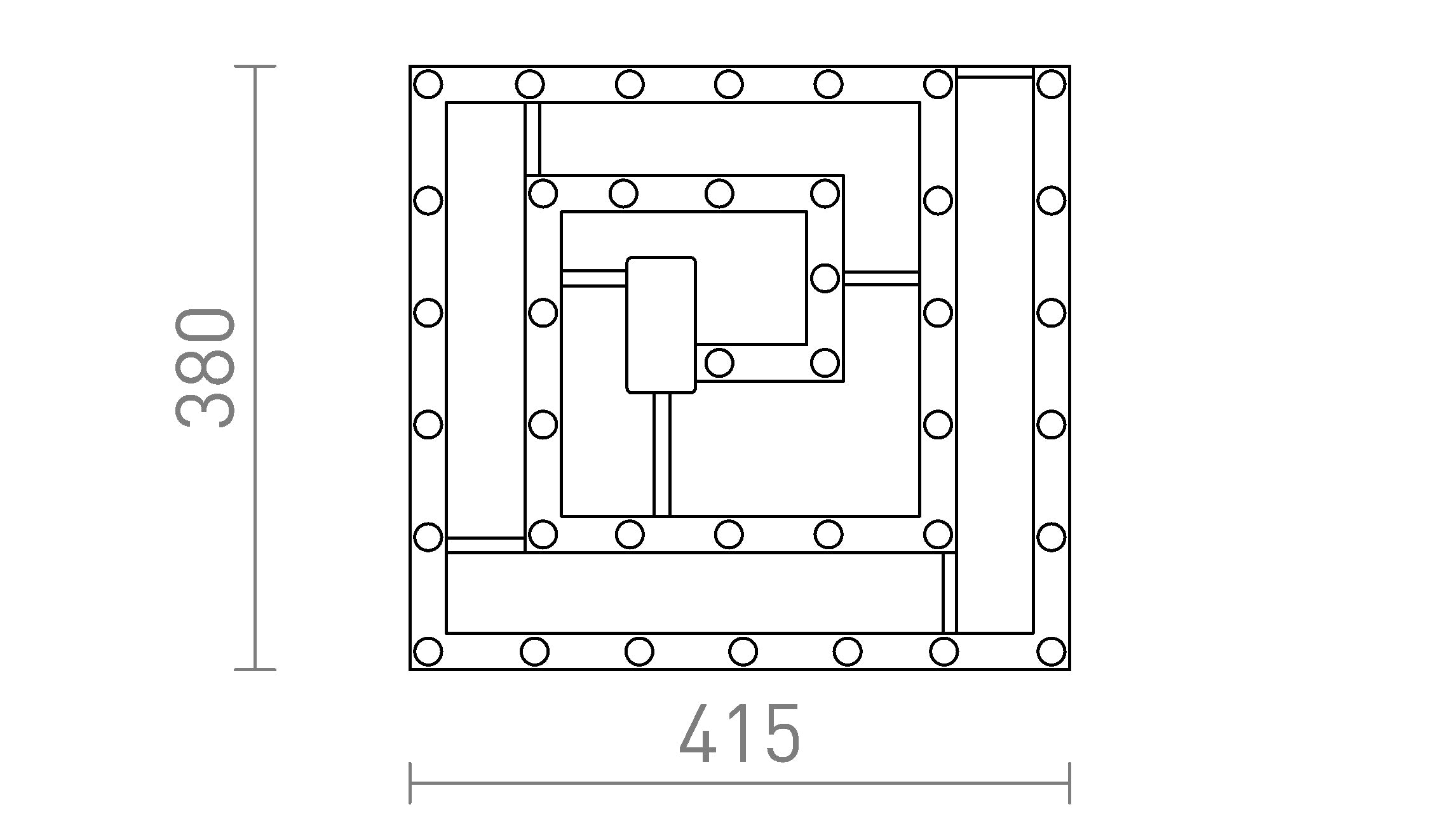 LED-MODUL SQ 41 - Product sketch