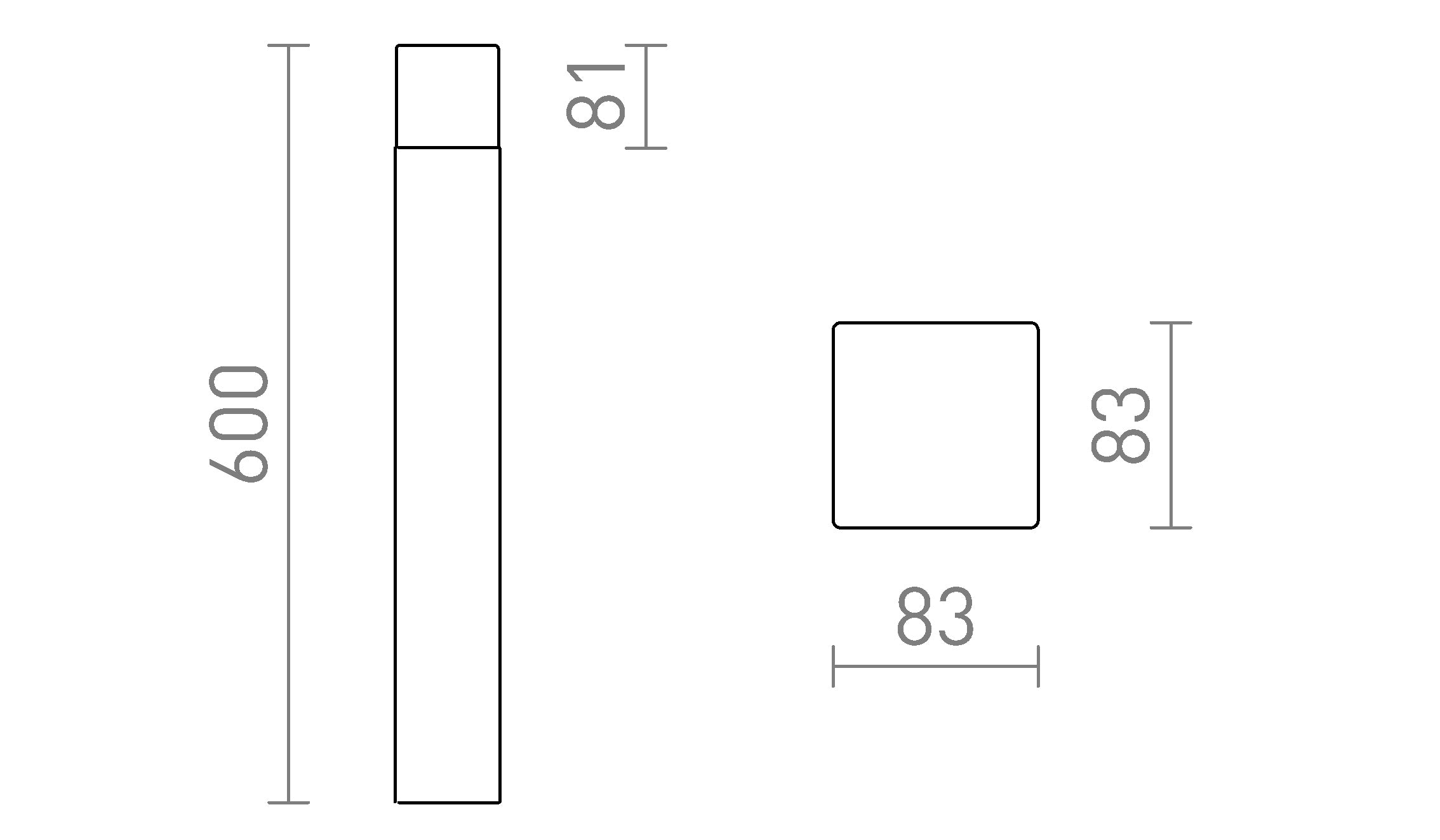 CLYDE BOLLARD - Product sketch