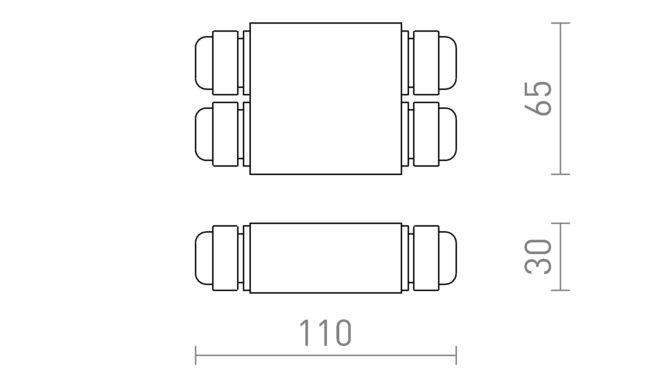 IP-BOX IP68  - Product sketch