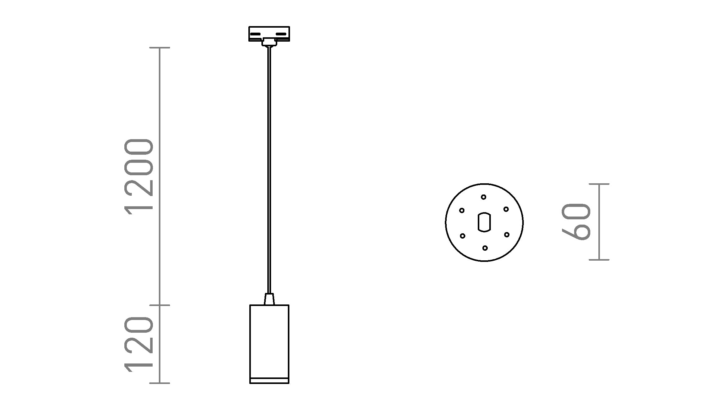 BELENOS FÖR 3-FASSKENA PENDEL - Product sketch