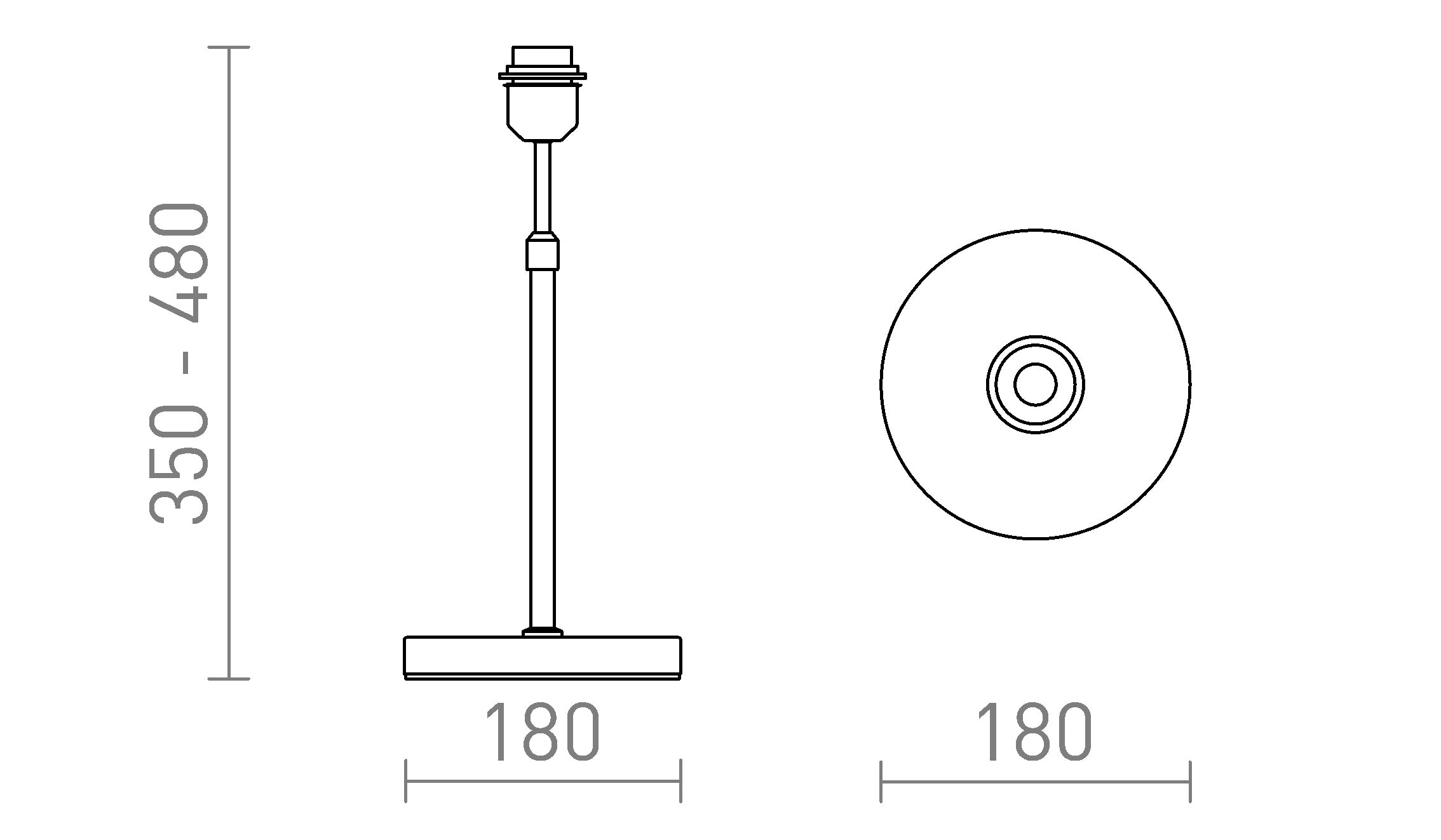 EMMETT BORDLAMPSBAS - Product sketch