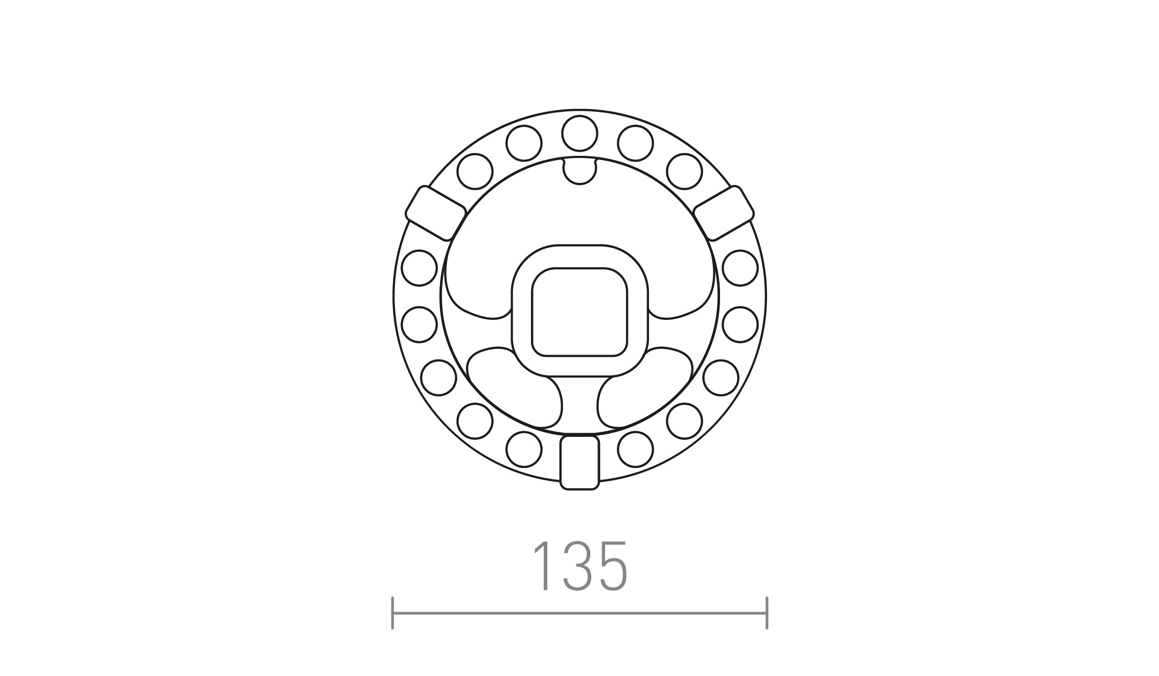 LED-MODUL R 14 - Product sketch