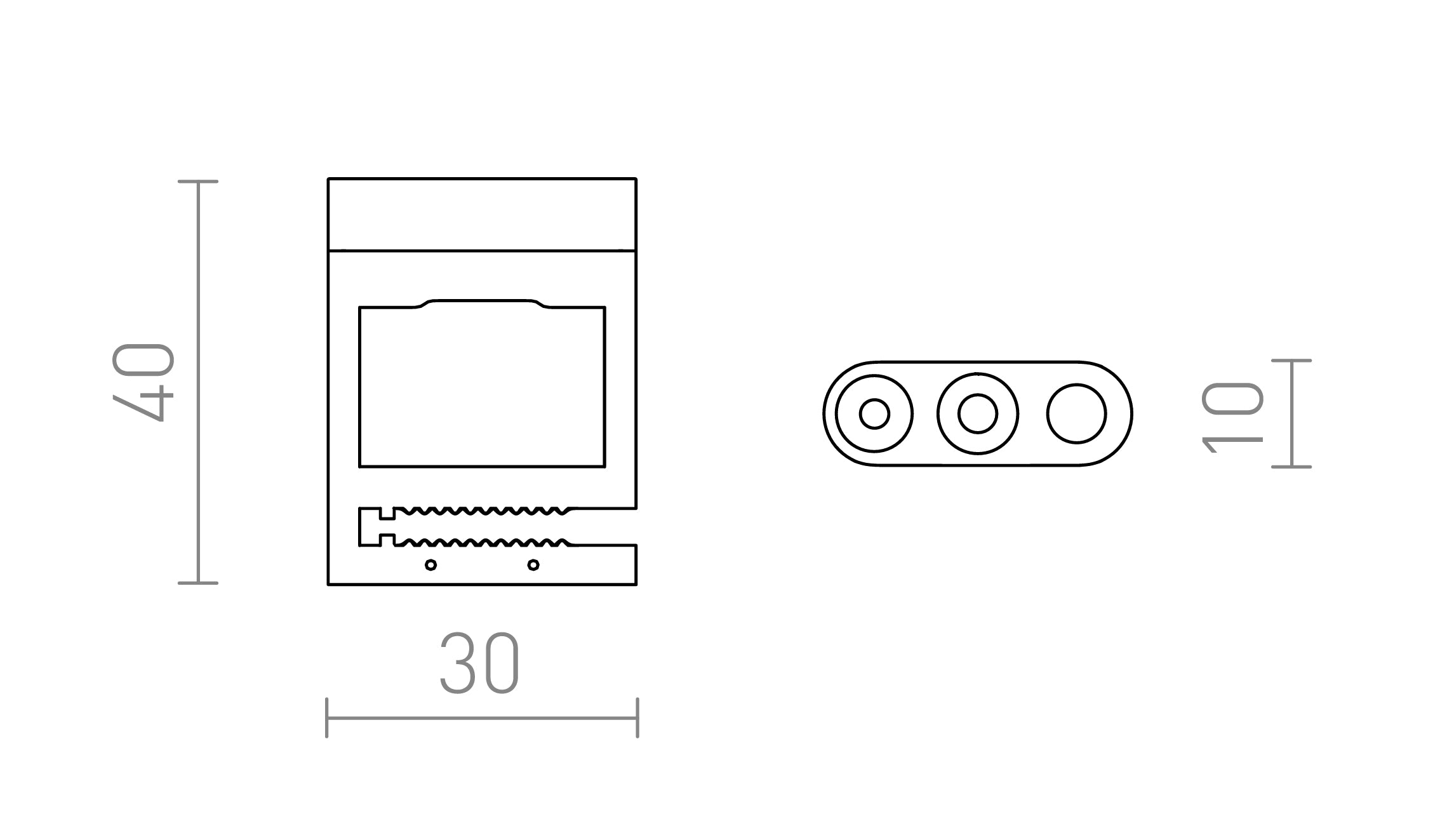 WAVE MEKANISKT FÄSTE - Product sketch