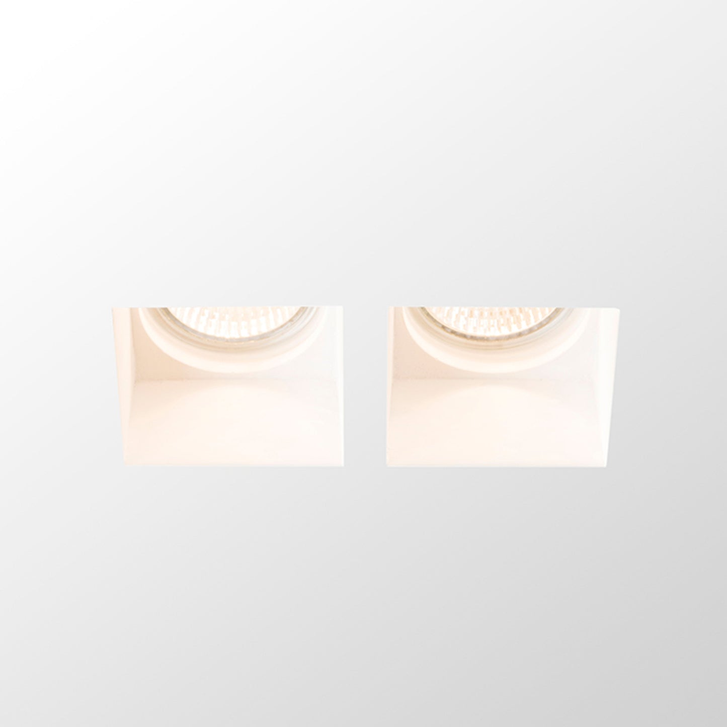 RENDL recessed light QUO SQ II recessed  plaster 230V LED GU10 2x8W R13126 4