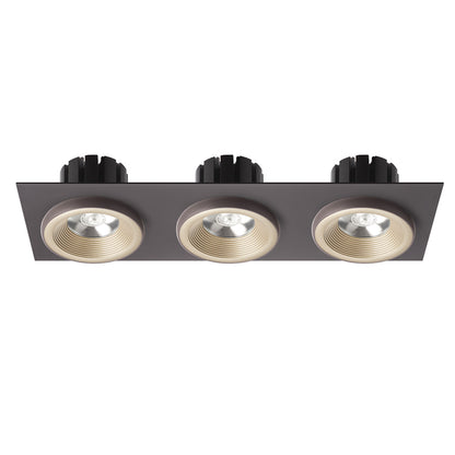 RENDL recessed light SHARM SQ III recessed pearl gold/brown 230V LED 3x10W 24° 3000K R13261 2