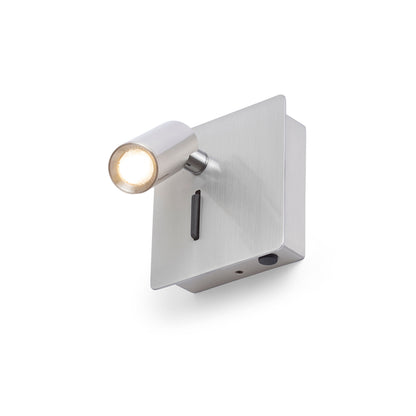 RENDL spotlight MIG wall matt nickel 230V LED 3W 30° 3000K R13646 4
