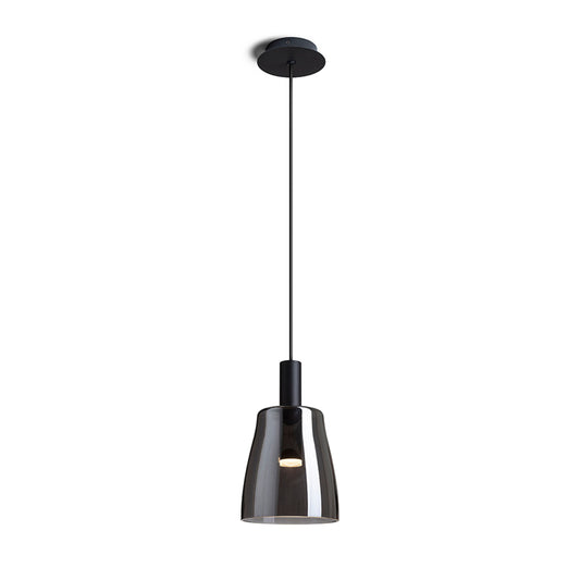 RENDL pendant lamp BELLINI M LED pendant black smoke-colored glass 230V LED 5W 30°  3000K R13652 1