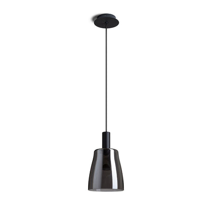 RENDL pendant lamp BELLINI M LED pendant black smoke-colored glass 230V LED 5W 30°  3000K R13652 6