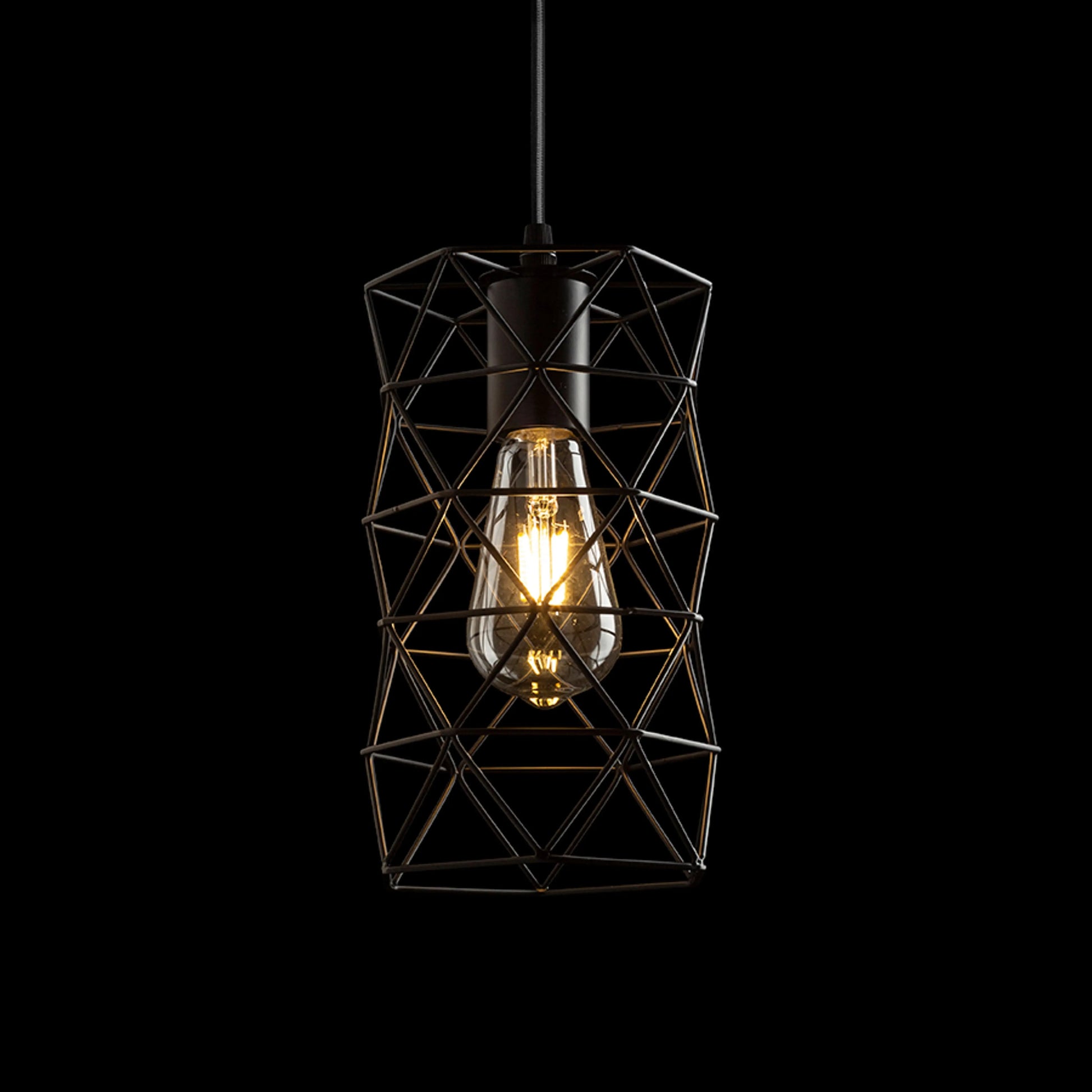 RENDL pendant lamp ILUSIA pendant black  230V LED E27 15W R13892 2