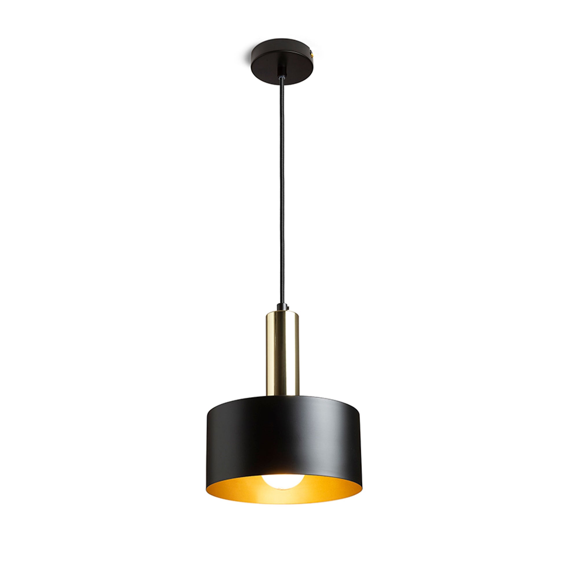 RENDL pendant lamp GIULIA 20 pendant black/gold brown brass 230V LED E27 15W R13911 1