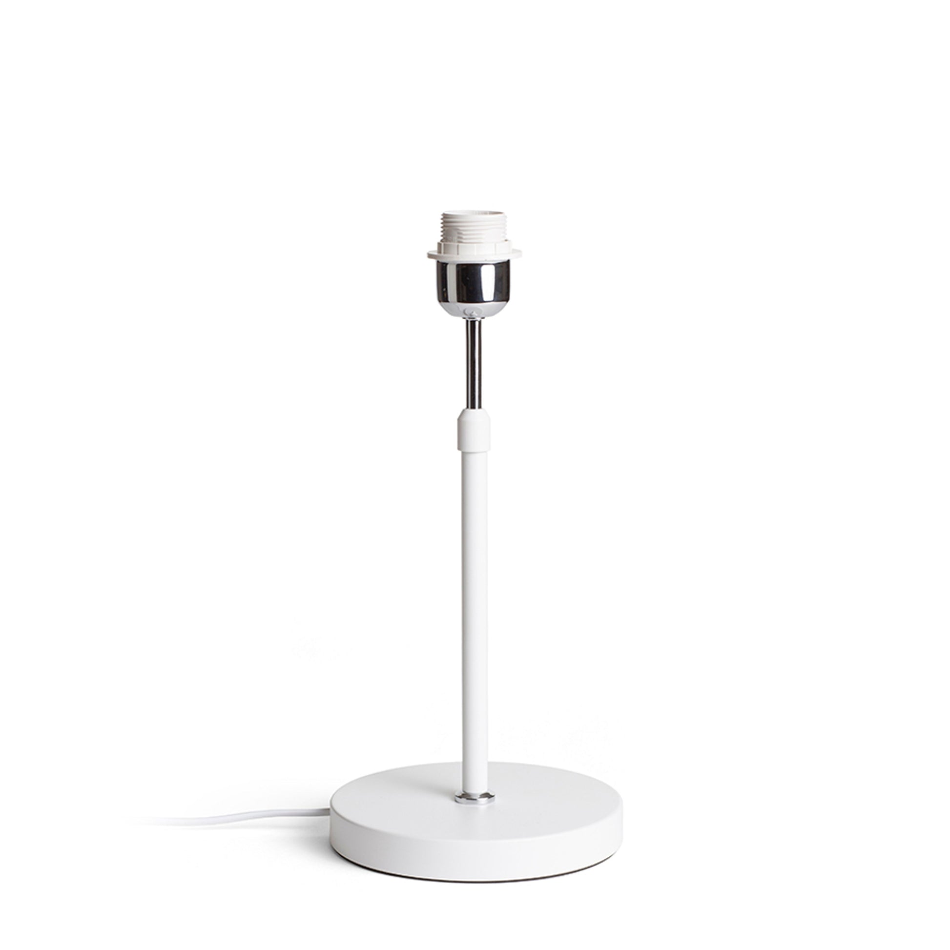 RENDL shades, shade bases, pendent sets EMMETT table base white chrome 230V LED E27 15W R14115 1