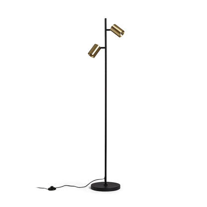 RENDL floor lamp FLYNN II floor  black/brushed brass 230V LED GU10 2x9W R14267 1
