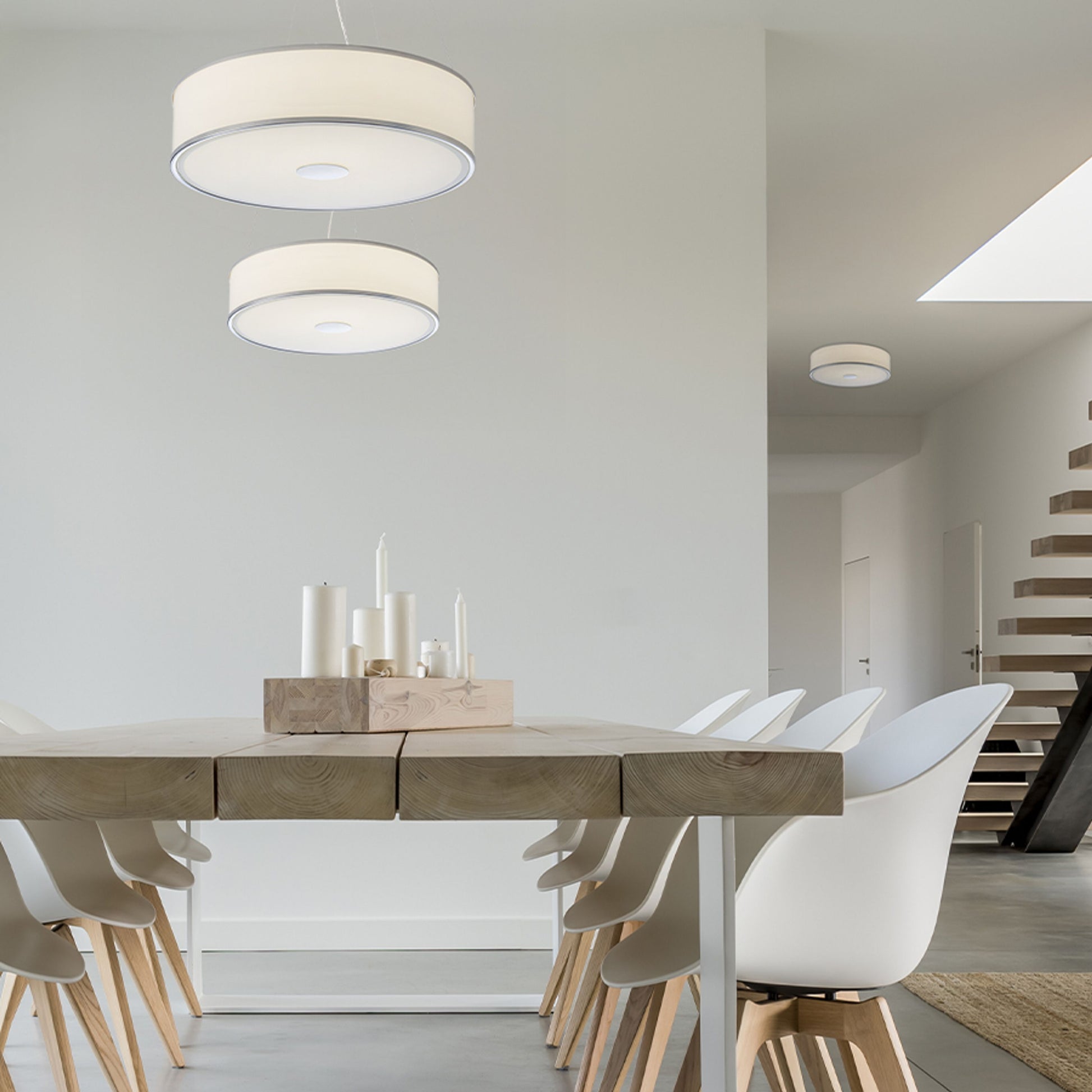 RENDL pendant lamp CASSABLANCA LED 40  pendant  chrome/glass 230V LED 35W  3000K R14551 3