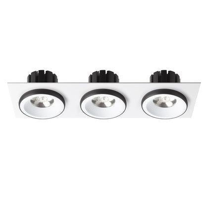 RENDL recessed light SHARM SQ III recessed white/black 230V LED 3x10W 24° 3000K R14588 2
