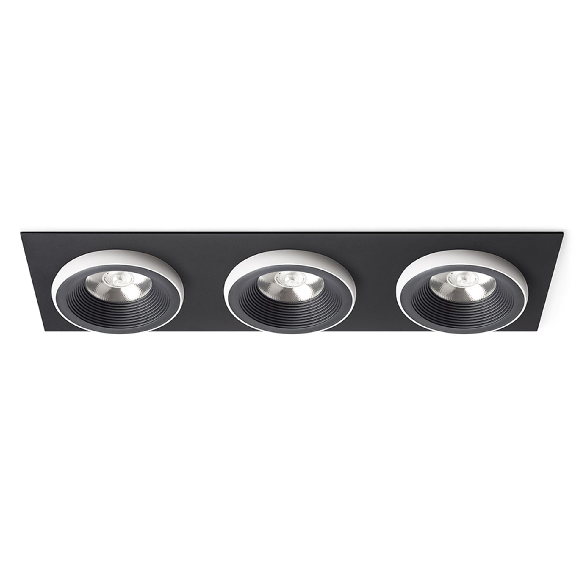 RENDL recessed light SHARM SQ III recessed black/white 230V LED 3x10W 24° 3000K R14589 1