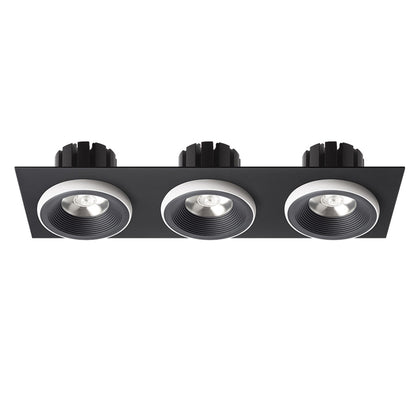 RENDL recessed light SHARM SQ III recessed black/white 230V LED 3x10W 24° 3000K R14589 2