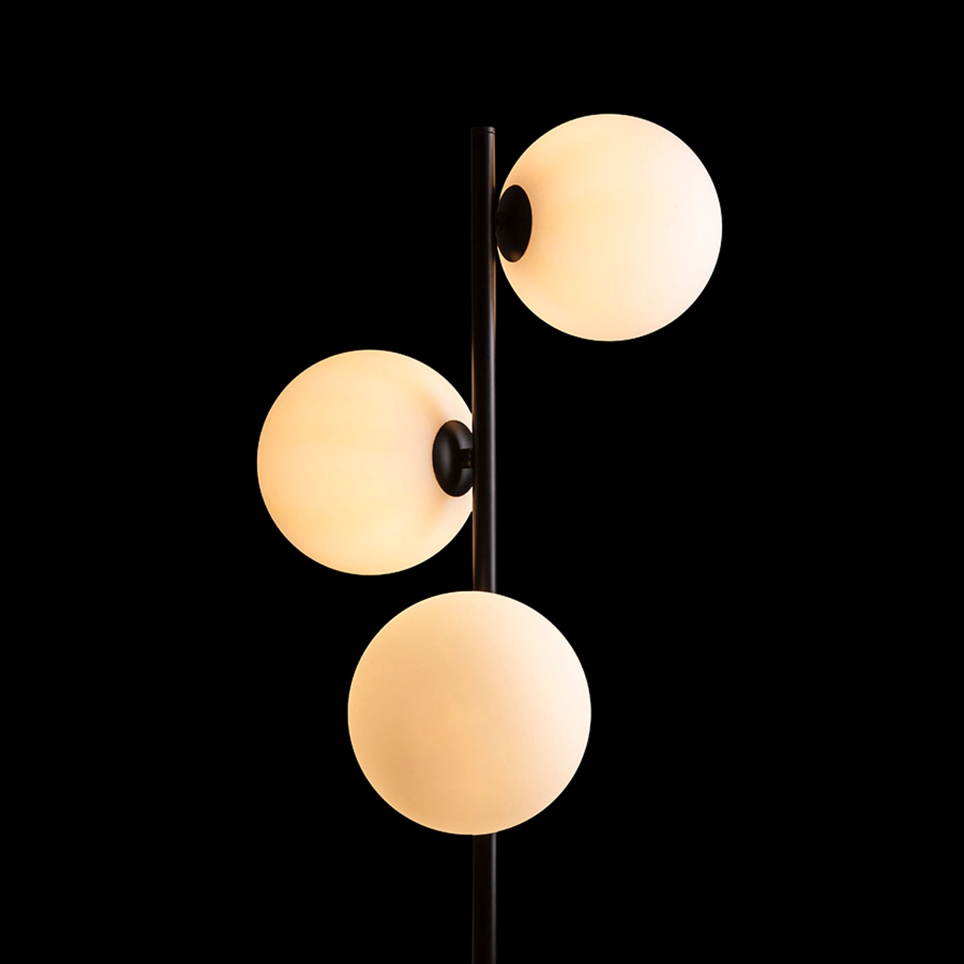RENDL floor lamp ETHERIA floor black opal-colored glass 230V LED G9 3x7W R14593 2