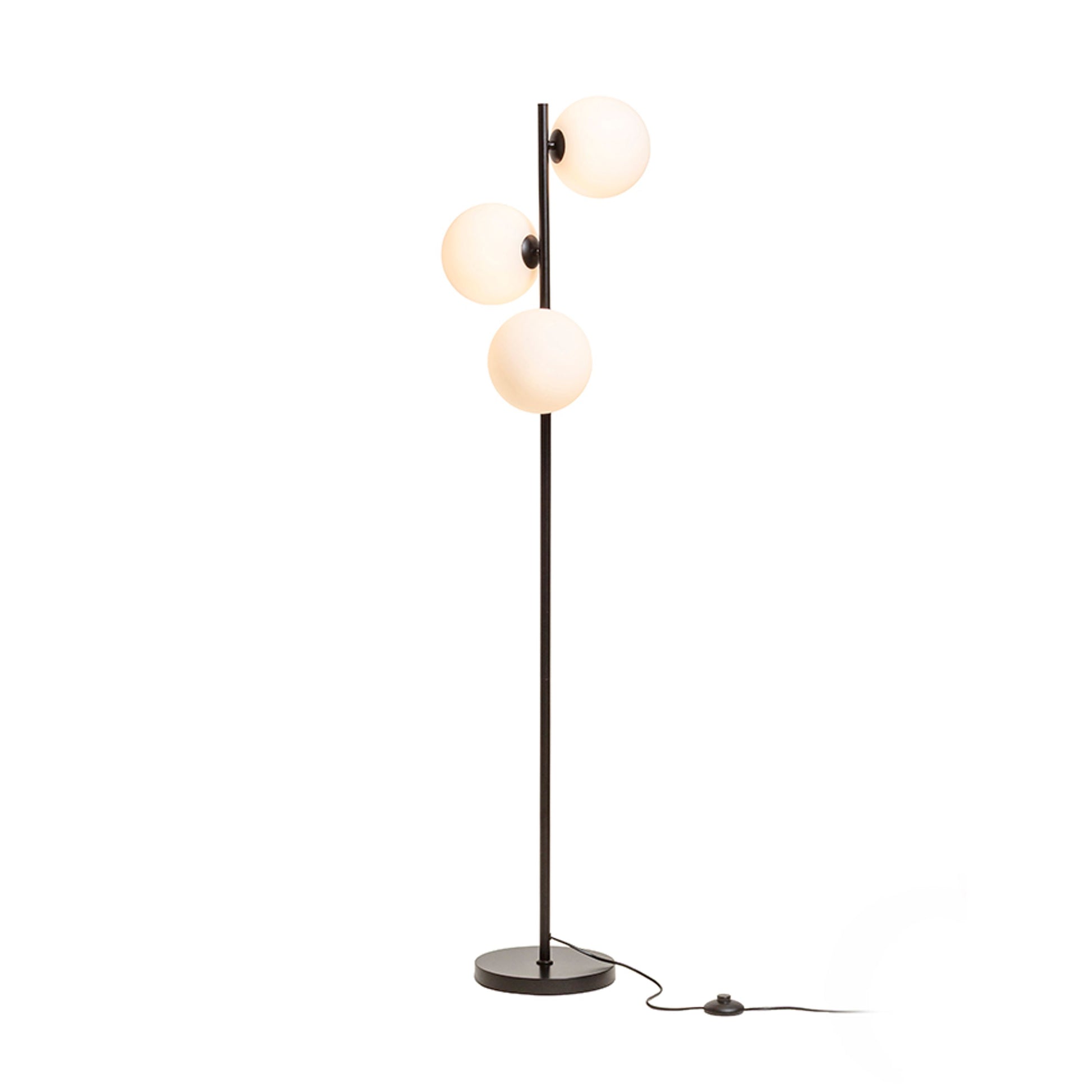 RENDL floor lamp ETHERIA floor black opal-colored glass 230V LED G9 3x7W R14593 4